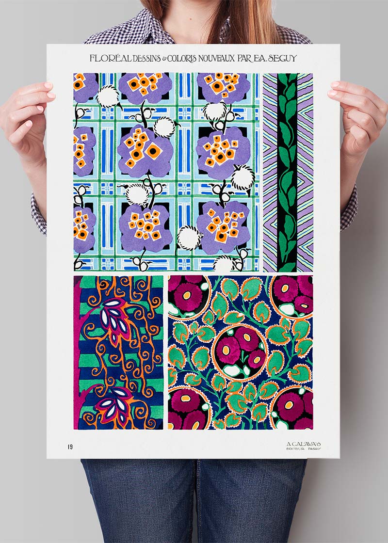 Emile-Alain Séguy Art Nouveau Pattern Print 016