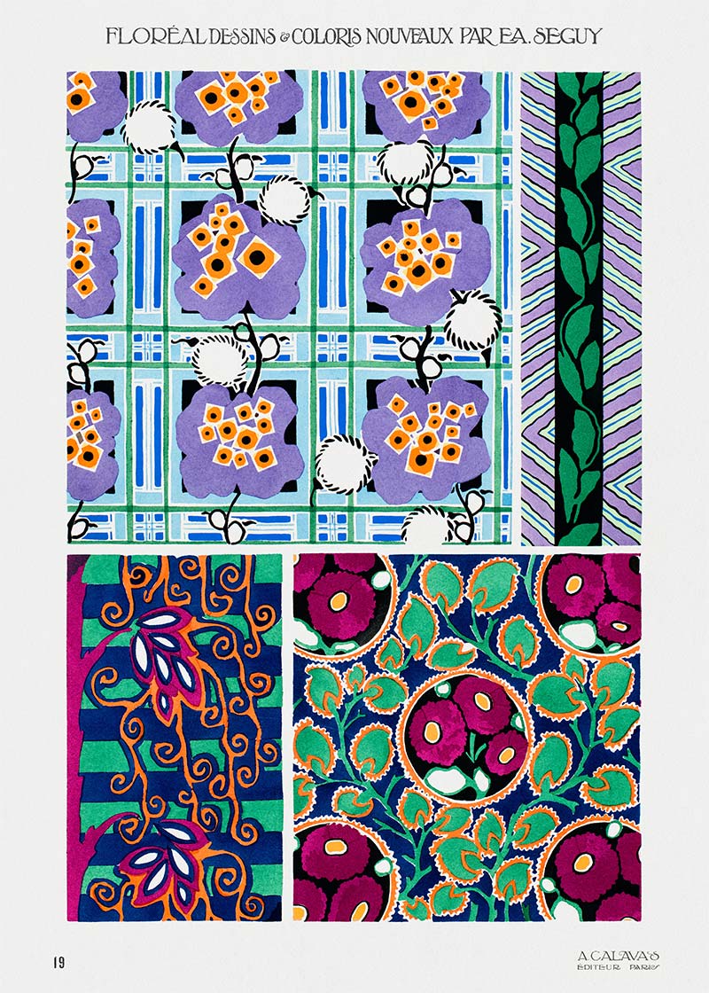 Emile-Alain Séguy Art Nouveau Pattern Print 016