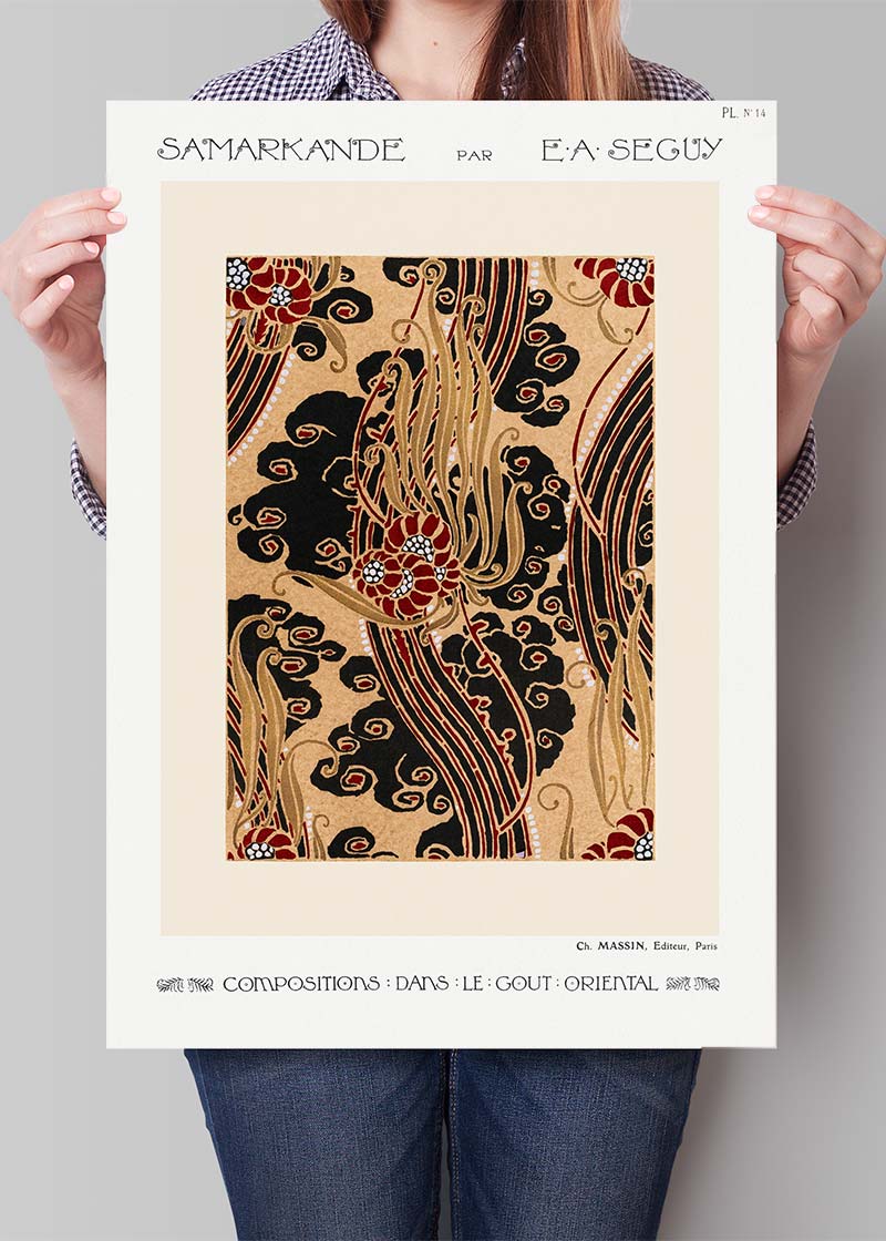 Emile-Alain Séguy Art Nouveau Pattern Print 017