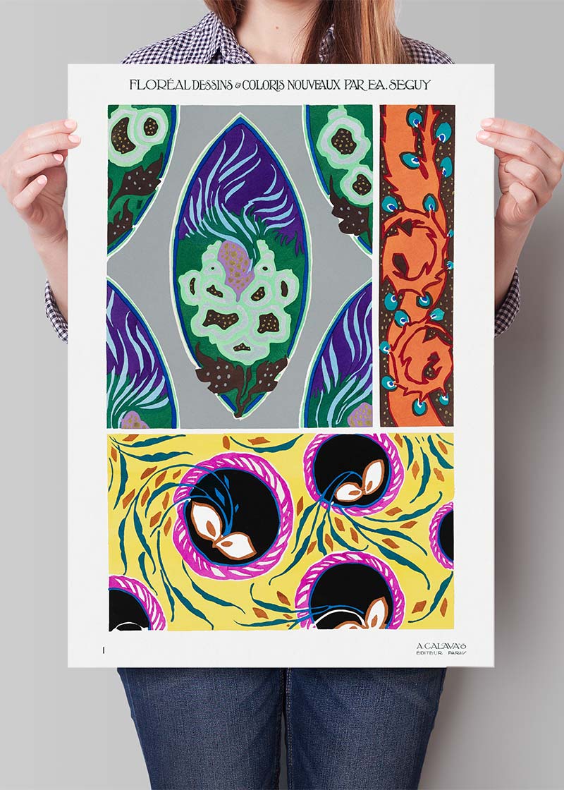Emile-Alain Séguy Art Nouveau Pattern Print 019