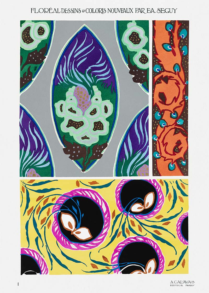 Emile-Alain Séguy Art Nouveau Pattern Print 019