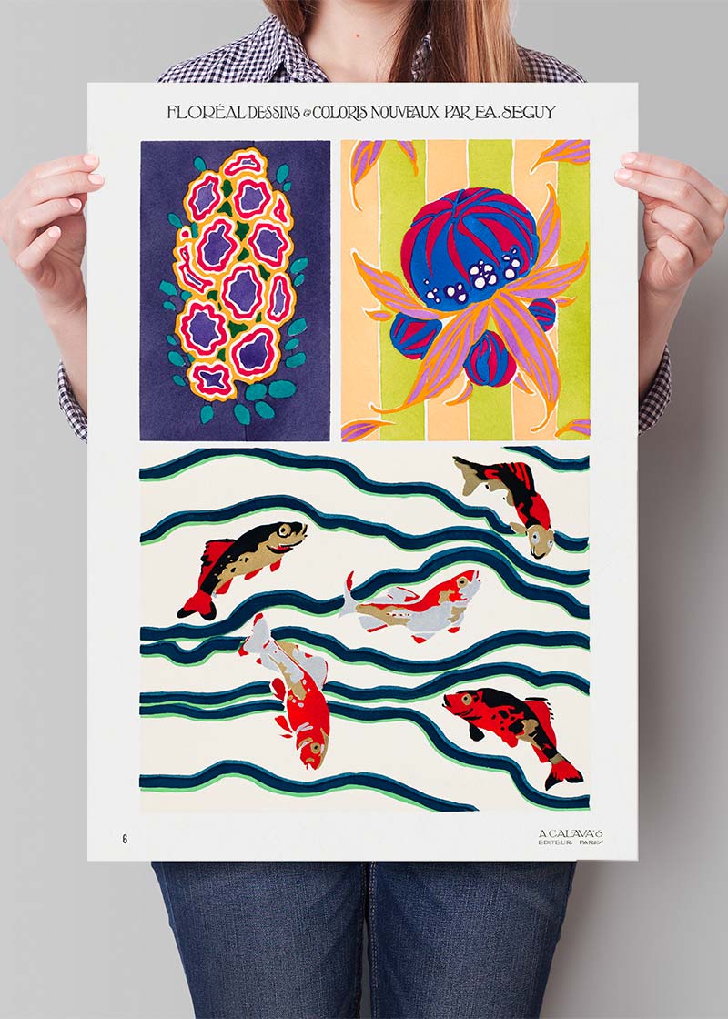 Emile-Alain Séguy Art Nouveau Pattern Print 020