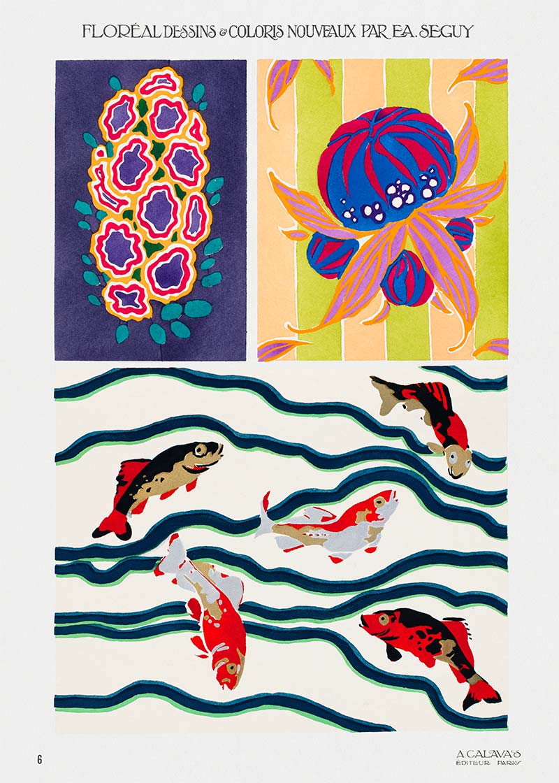 Emile-Alain Séguy Art Nouveau Pattern Print 020