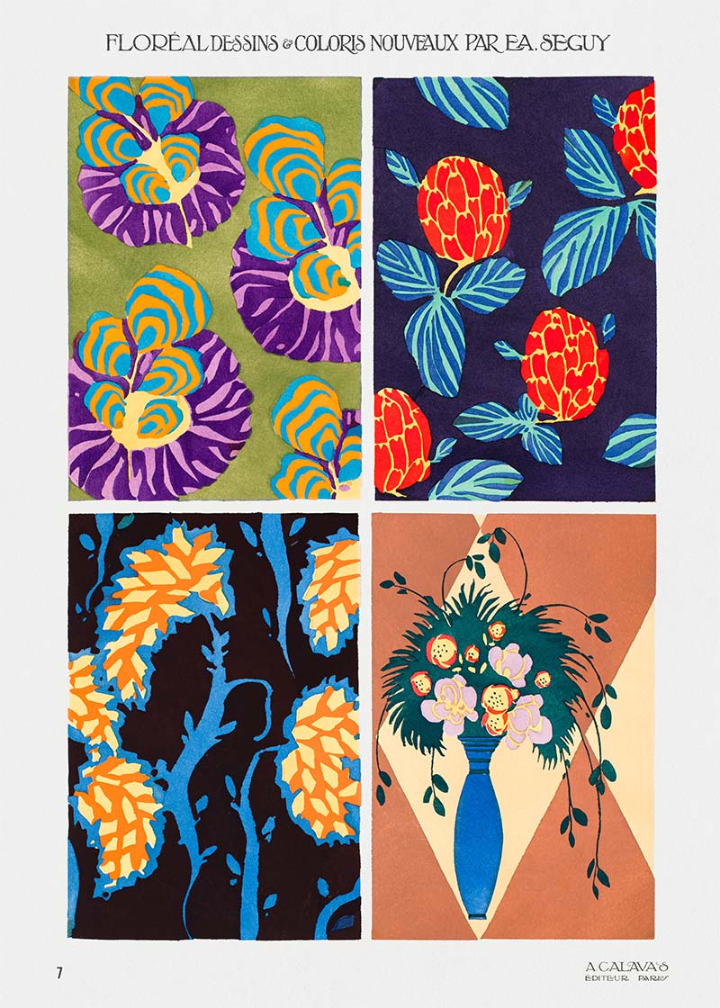 Emile-Alain Séguy Art Nouveau Pattern Print 021