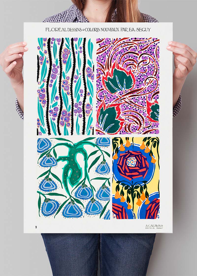 Emile-Alain Séguy Art Nouveau Pattern Print 022