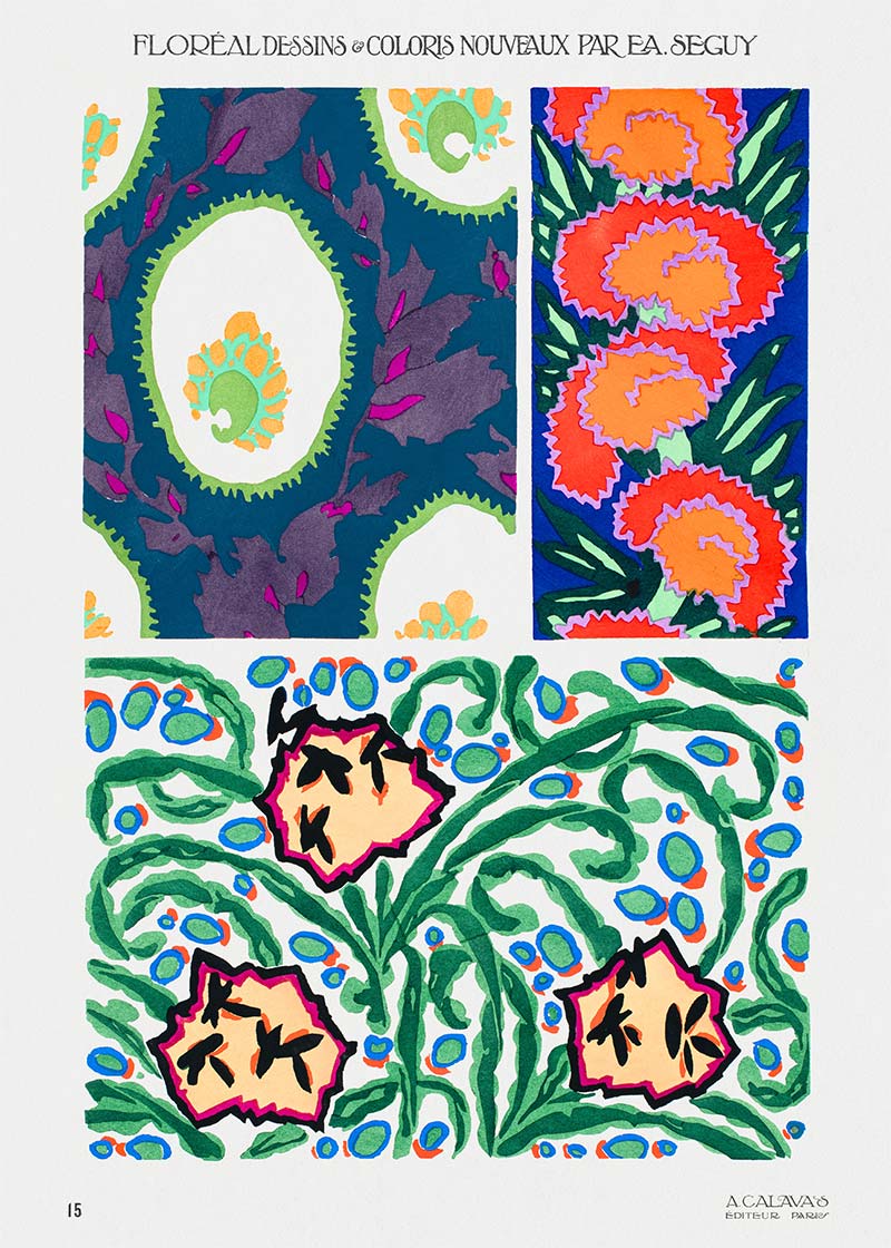 Emile-Alain Séguy Art Nouveau Pattern Print 023