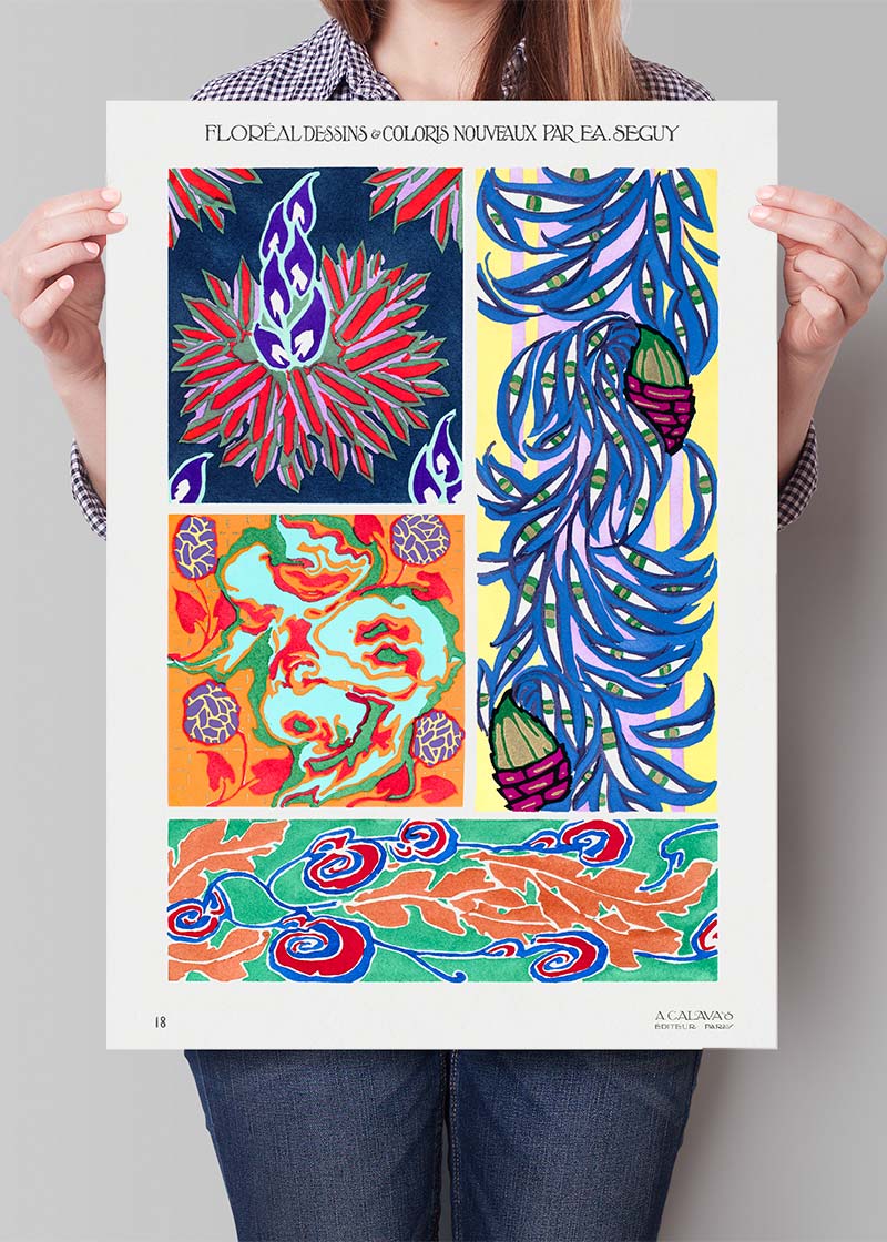 Emile-Alain Séguy Art Nouveau Pattern Print 024