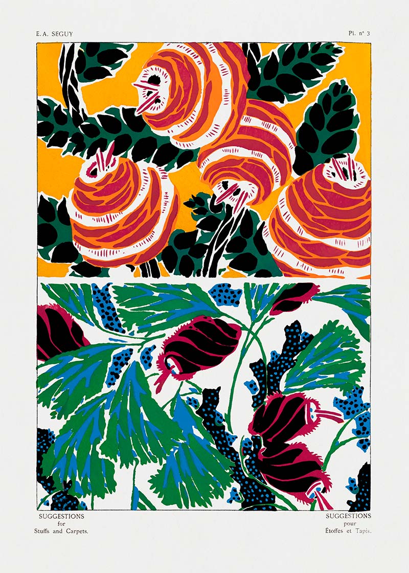 Emile-Alain Séguy Art Nouveau Pattern Print 026