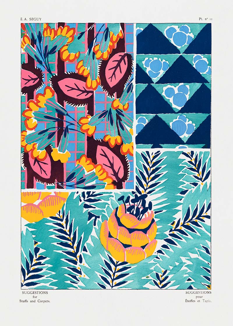Emile-Alain Séguy Art Nouveau Pattern Print 027