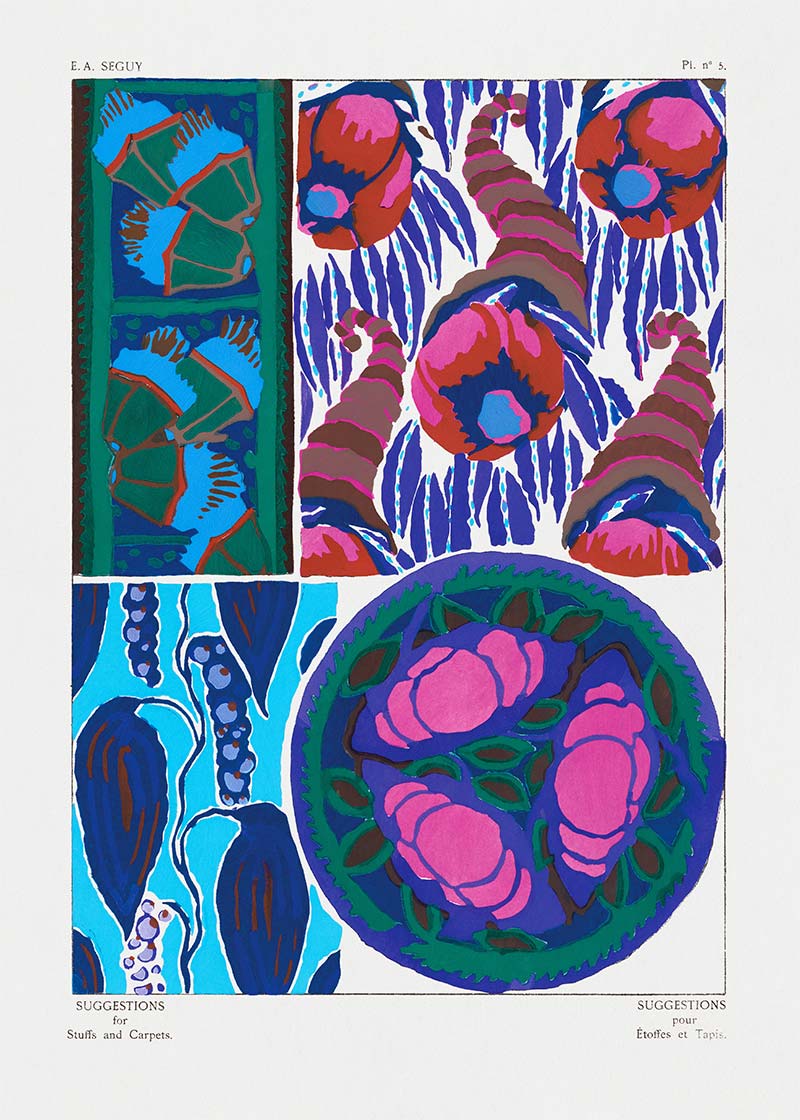 Emile-Alain Séguy Art Nouveau Pattern Print 028