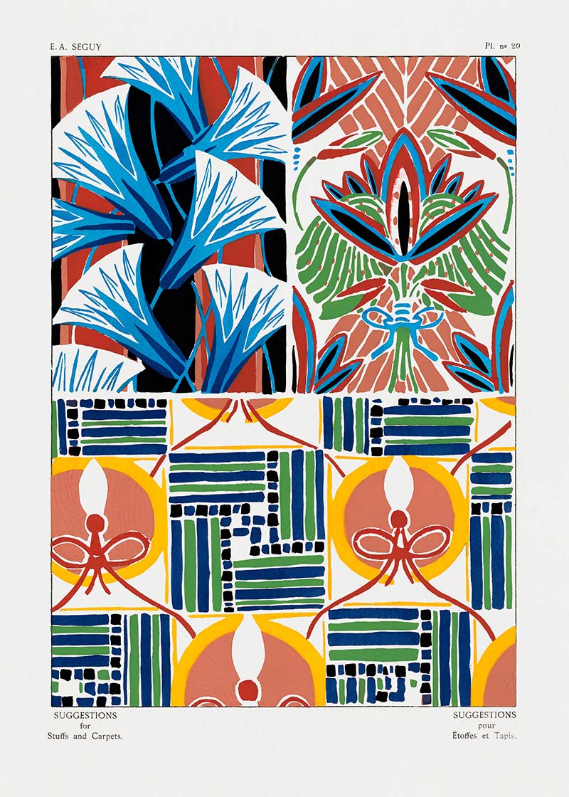 Emile-Alain Séguy Art Nouveau Pattern Print 029