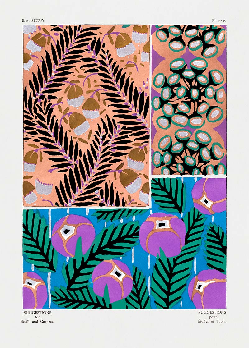 Emile-Alain Séguy Art Nouveau Pattern Print 031