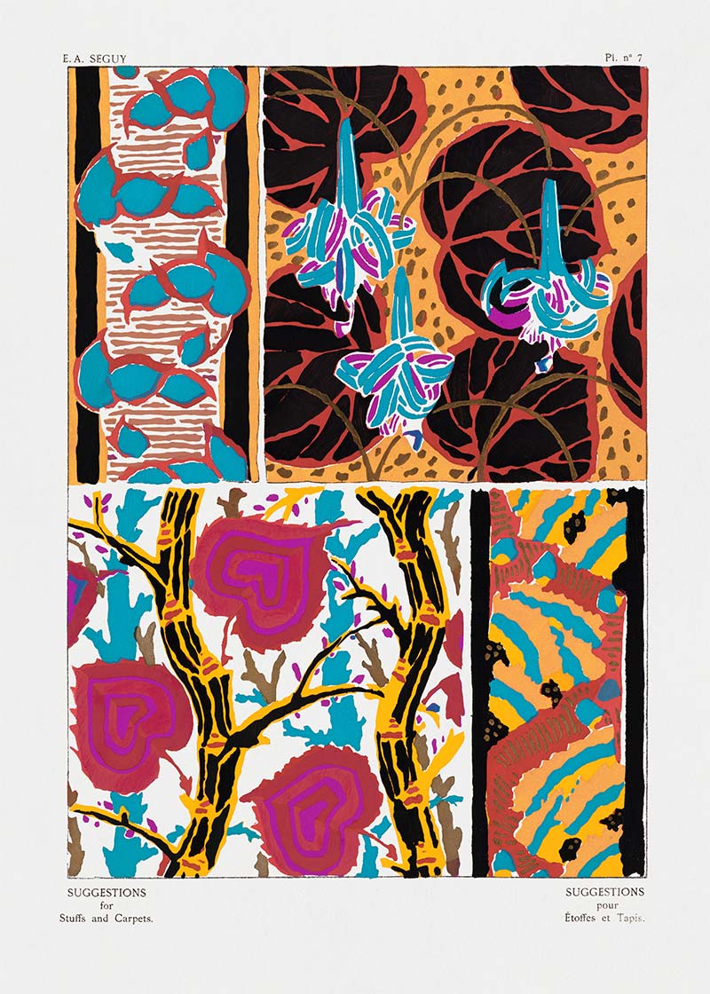 Emile-Alain Séguy Art Nouveau Pattern Print 036
