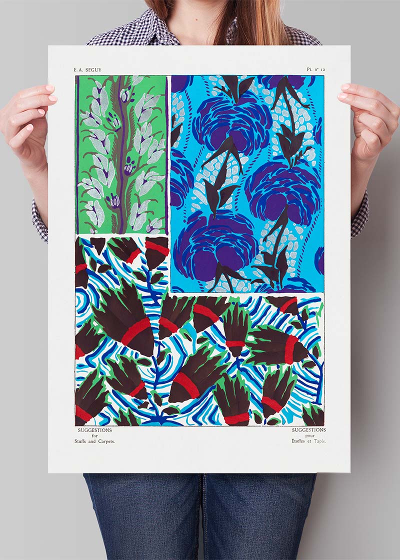 Emile-Alain Séguy Art Nouveau Pattern Print 037