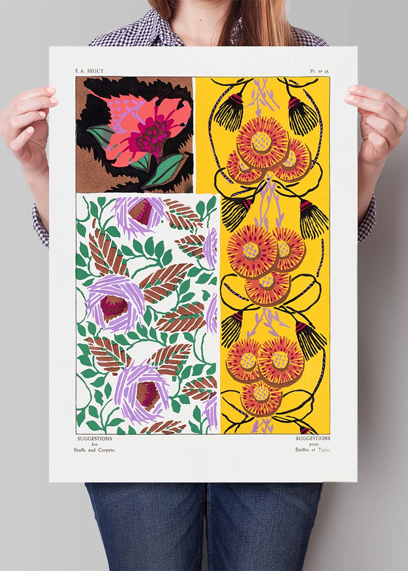 Emile-Alain Séguy Art Nouveau Pattern Print 038