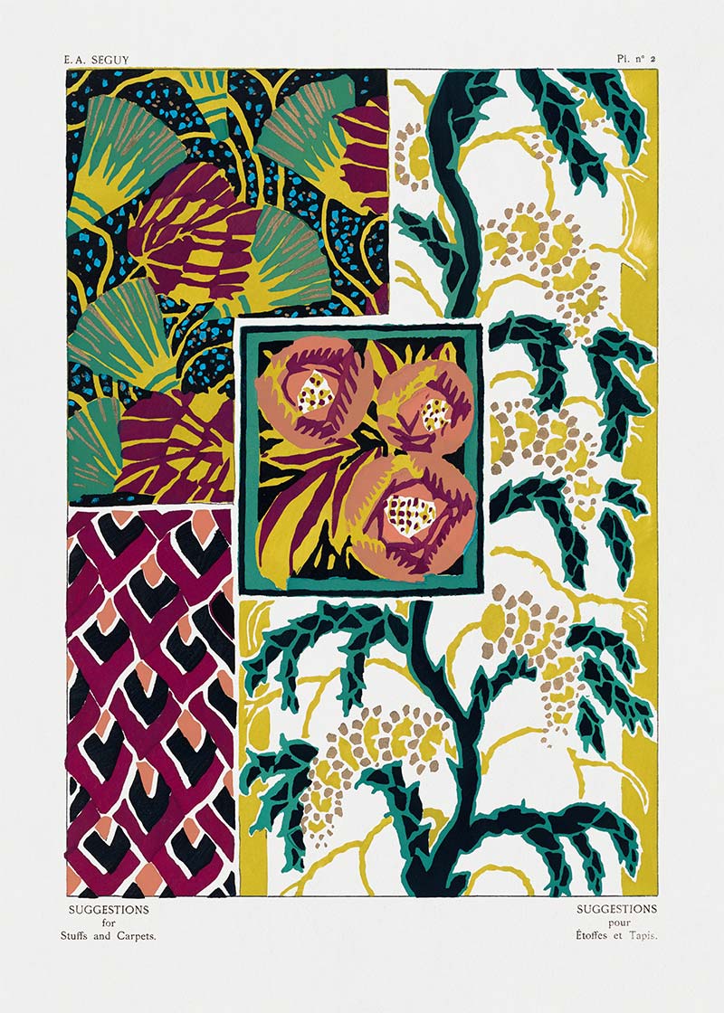 Emile-Alain Séguy Art Nouveau Pattern Print 039