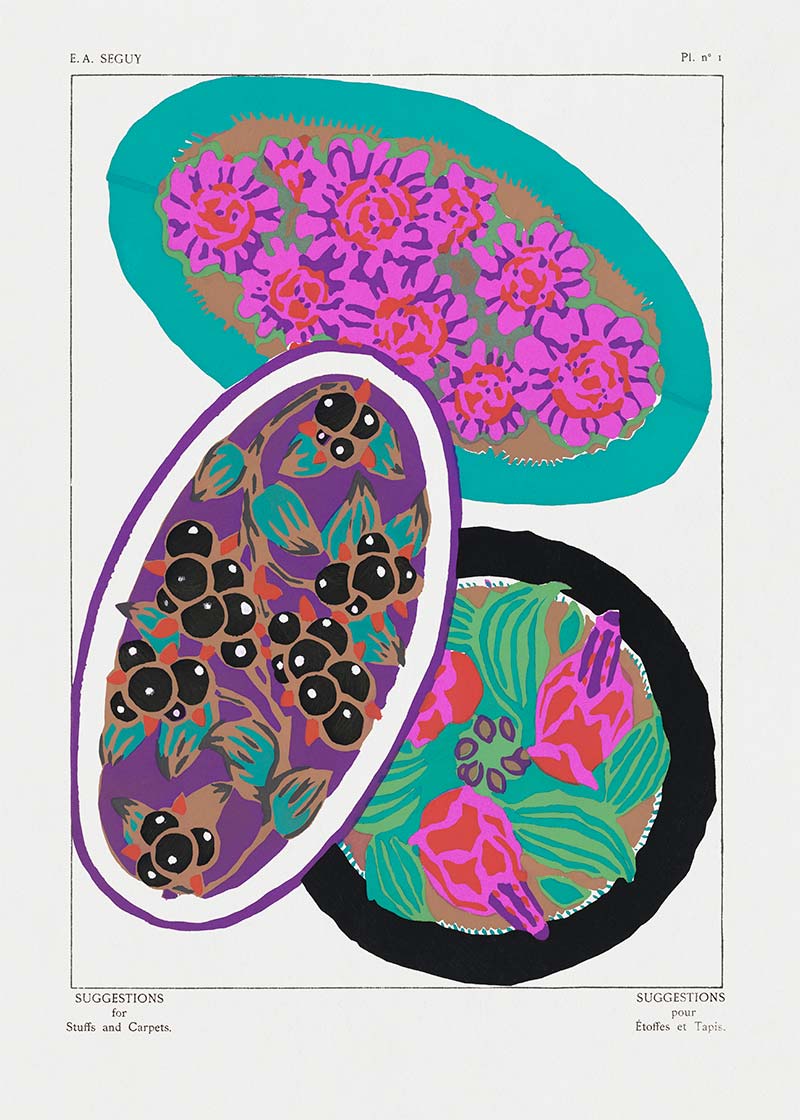 Emile-Alain Séguy Art Nouveau Pattern Print 040