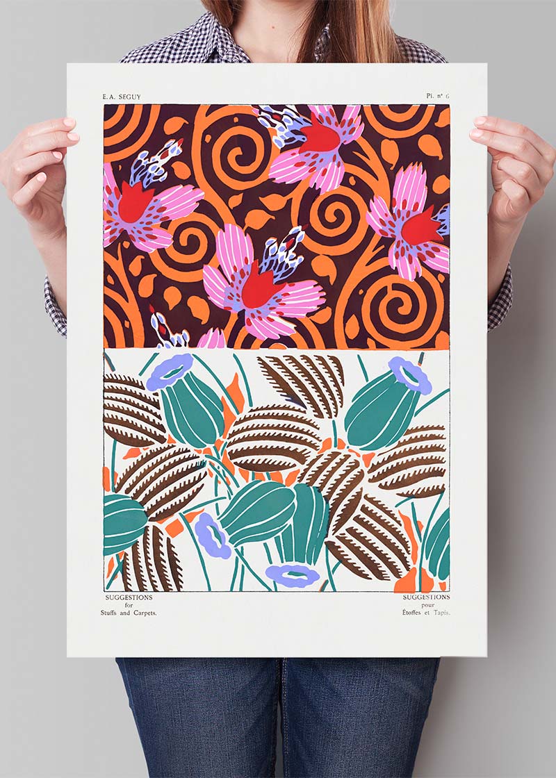Emile-Alain Séguy Art Nouveau Pattern Print 041