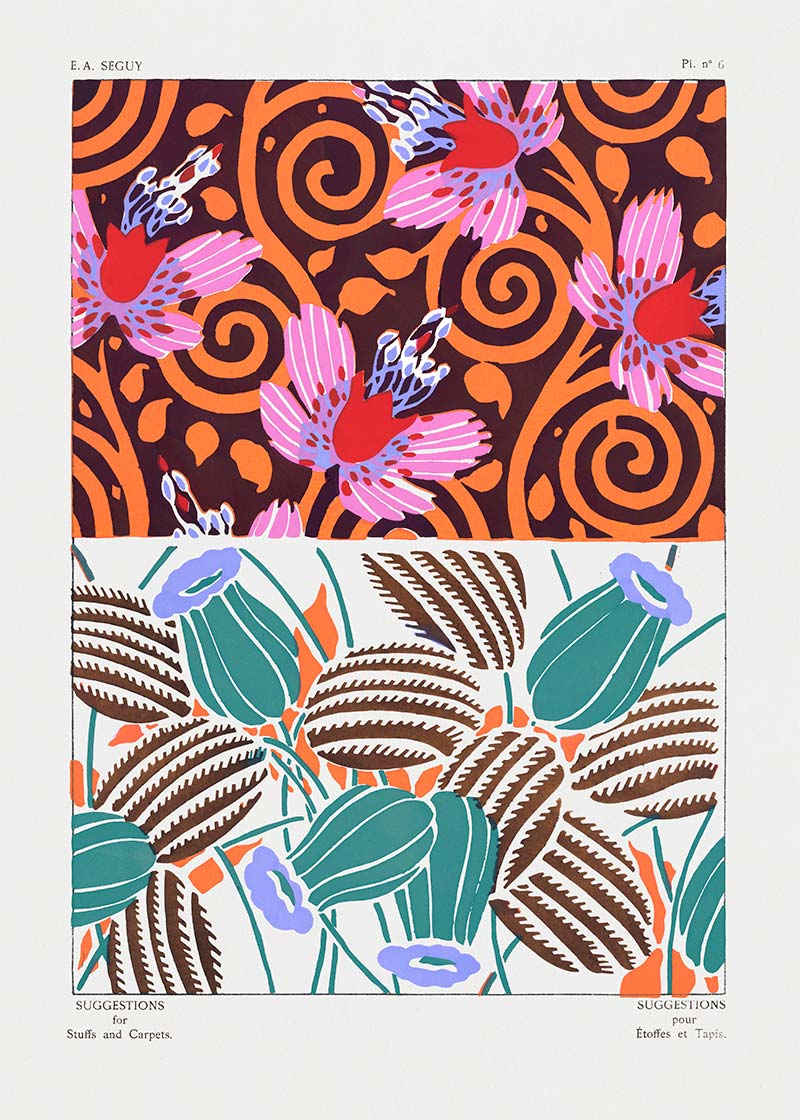 Emile-Alain Séguy Art Nouveau Pattern Print 041