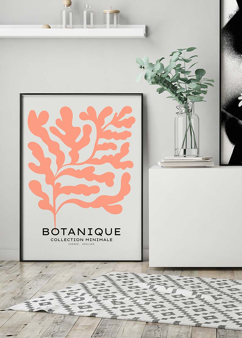Botanique Minimal Floral Cut Out Print