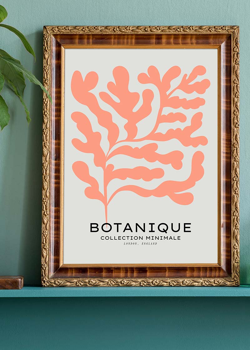 Botanique Minimal Floral Cut Out Print