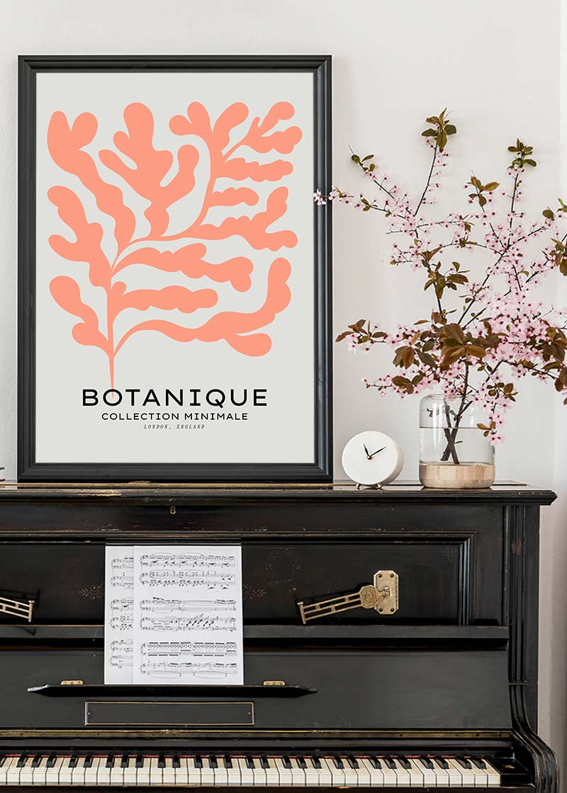 Botanique Minimal Floral Cut Out Print