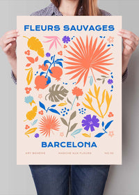 Fleurs Sauvages Barcelona Flower Print