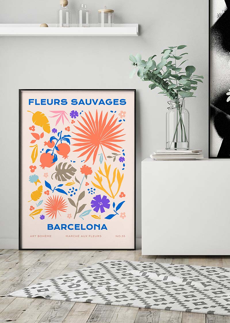 Fleurs Sauvages Barcelona Flower Print