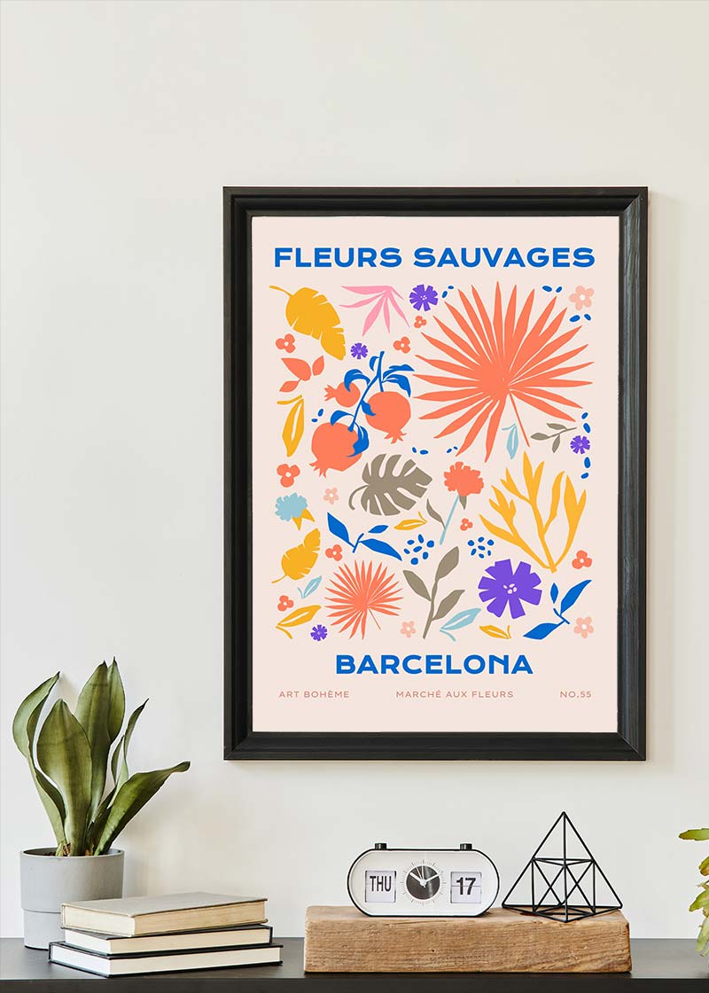 Fleurs Sauvages Barcelona Flower Print