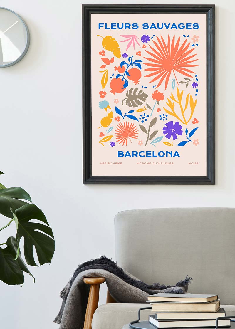 Fleurs Sauvages Barcelona Flower Print