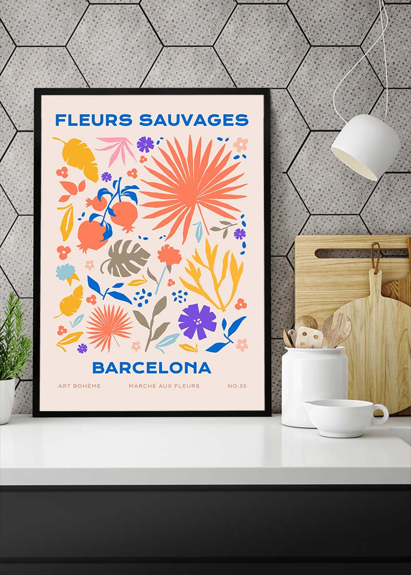 Fleurs Sauvages Barcelona Flower Print