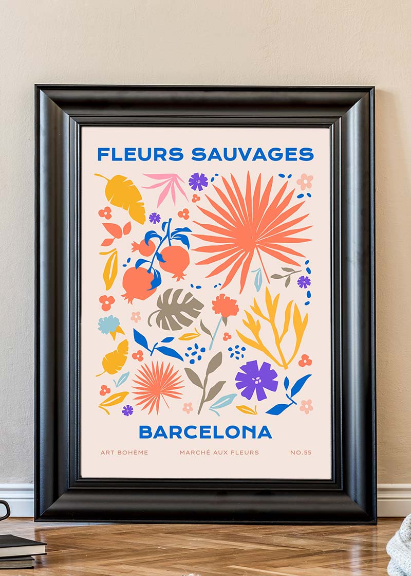 Fleurs Sauvages Barcelona Flower Print