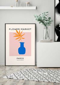 Paris Flower Market Minimal Vase Print