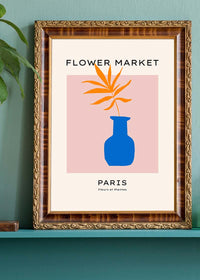 Paris Flower Market Minimal Vase Print