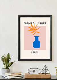Paris Flower Market Minimal Vase Print