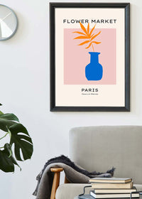 Paris Flower Market Minimal Vase Print