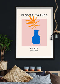 Paris Flower Market Minimal Vase Print