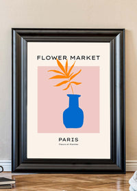Paris Flower Market Minimal Vase Print
