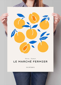 Paris Farmers Market Peaches Print