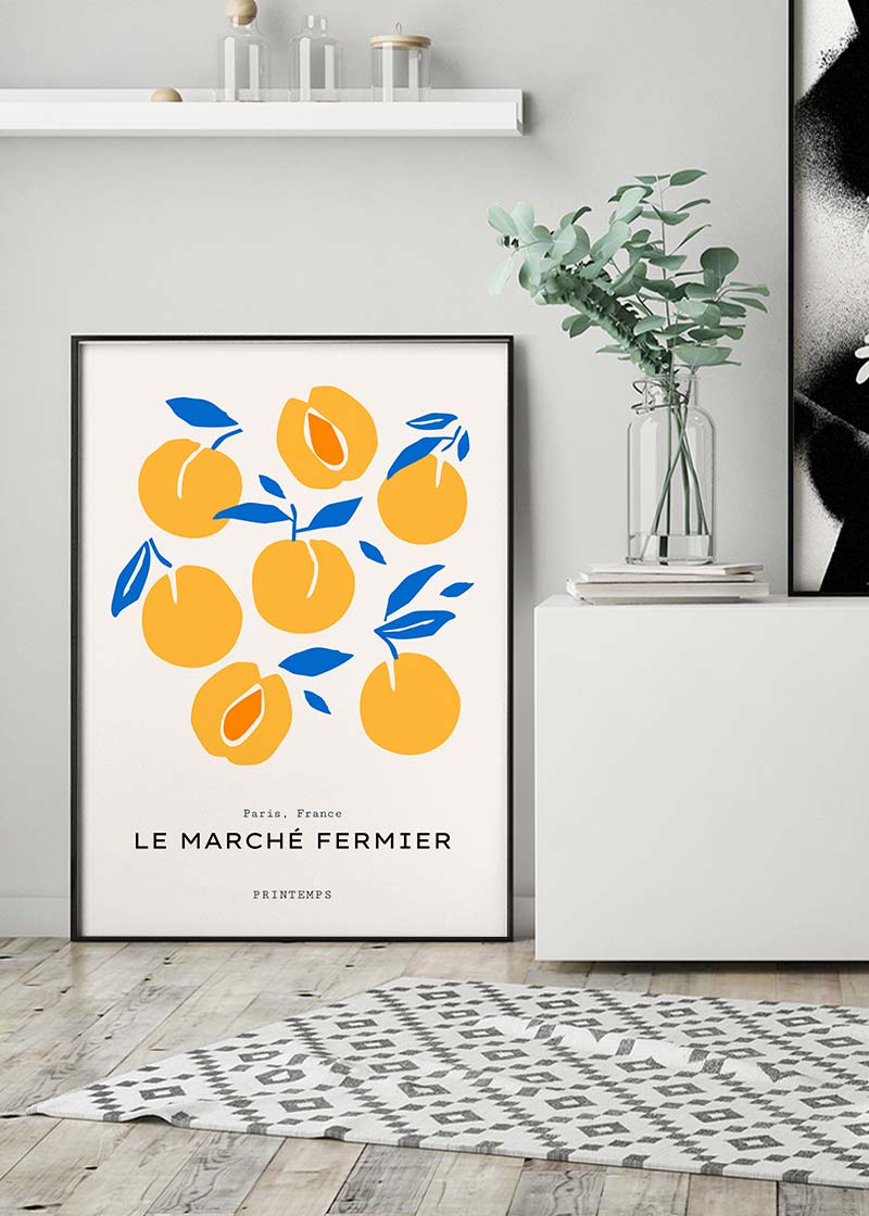 Paris Farmers Market Peaches Print