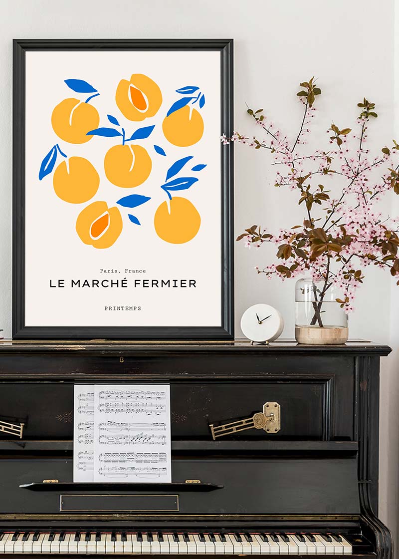 Paris Farmers Market Peaches Print
