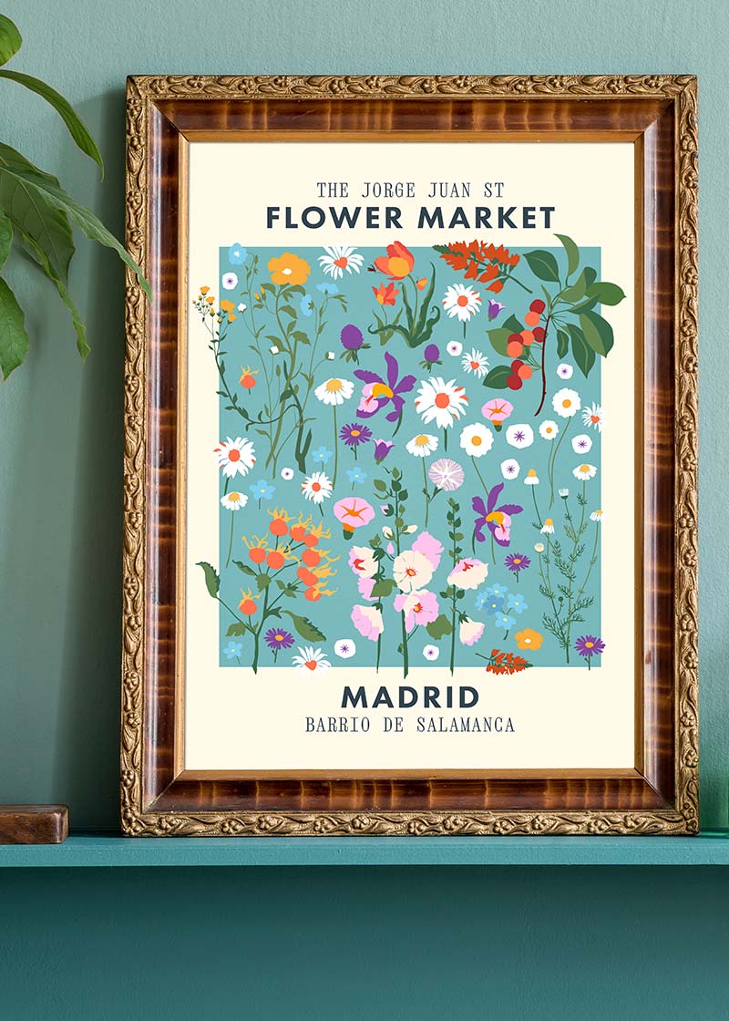 Madrid Flower Market Print