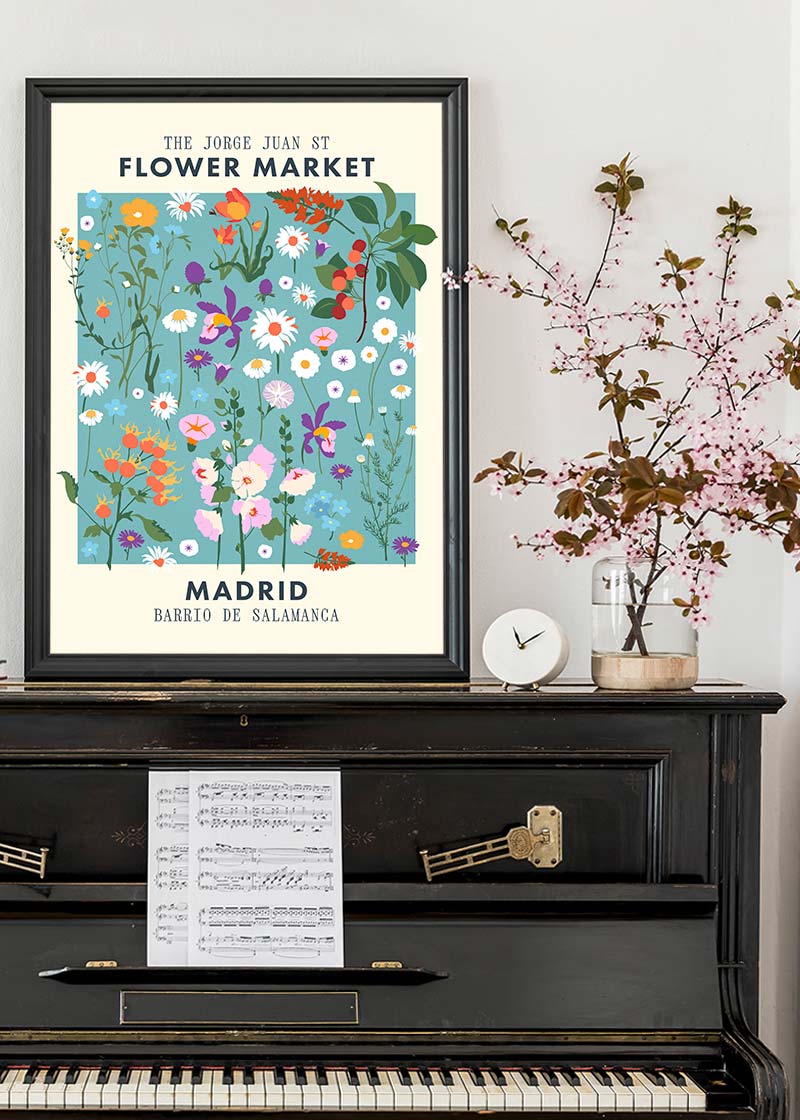 Madrid Flower Market Print