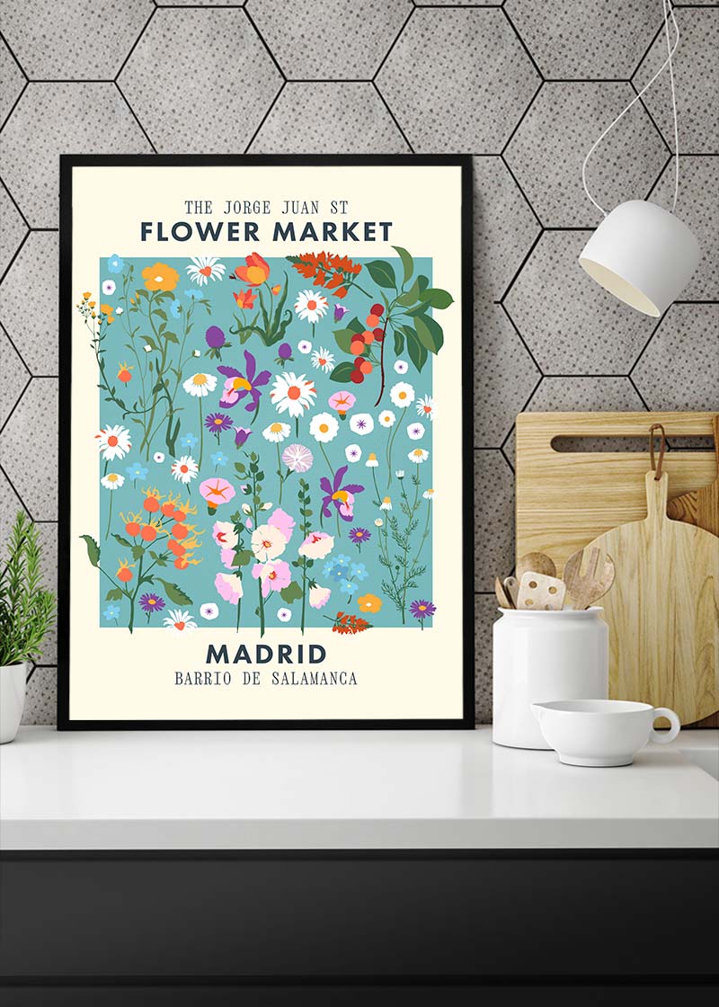 Madrid Flower Market Print