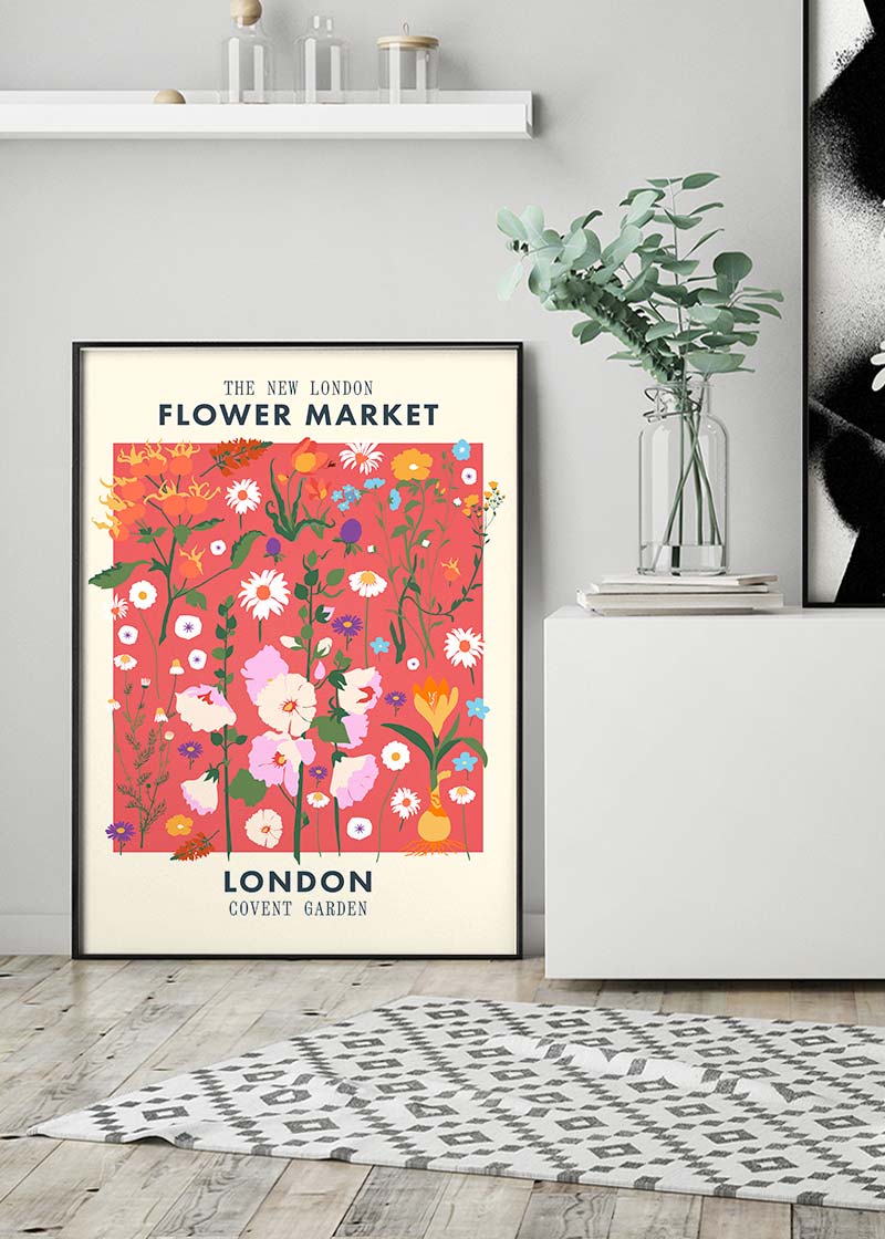 New London Flower Market Print