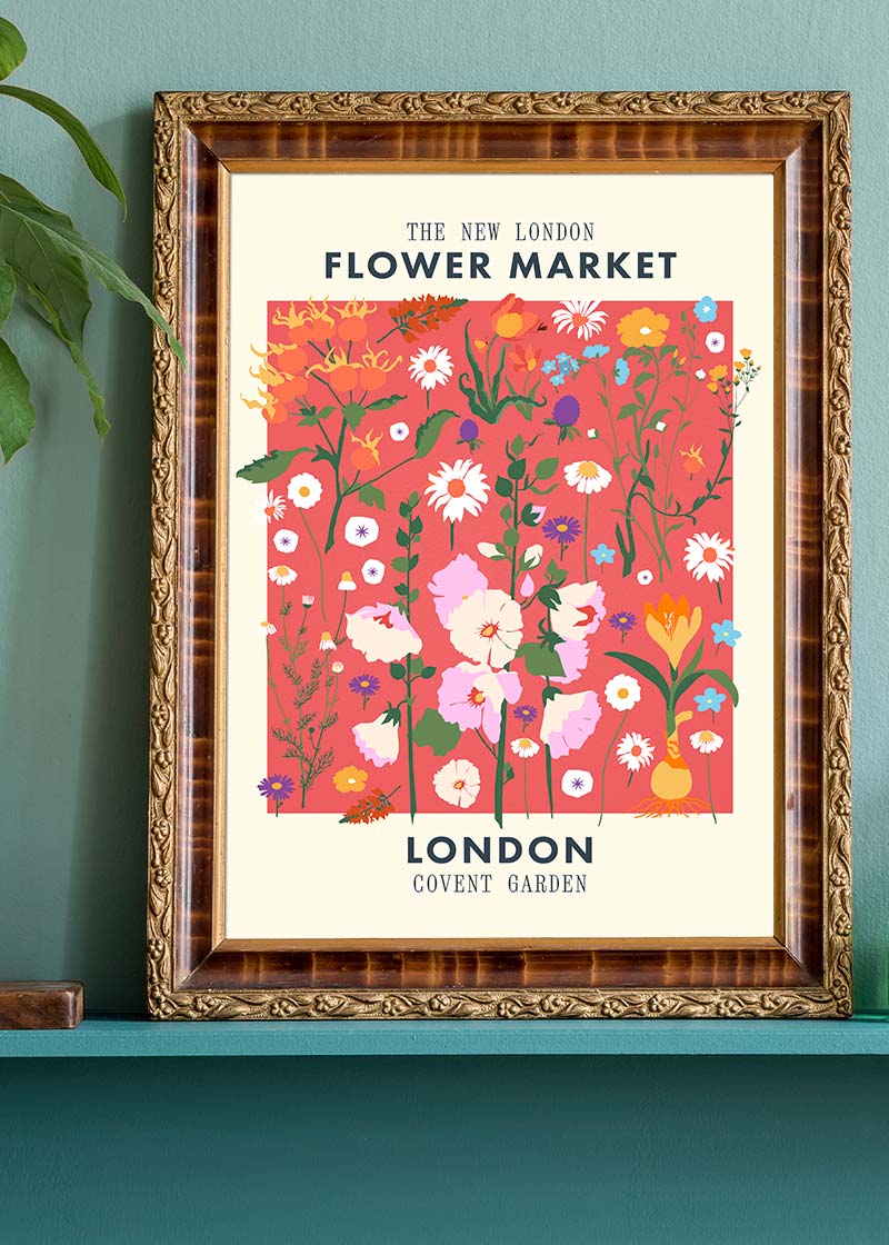 New London Flower Market Print