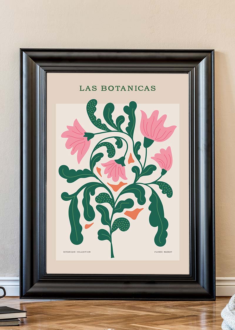 Las Botanicas Illustrated Flower Roses Print