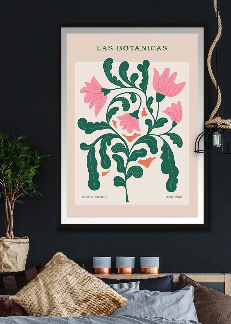 Las Botanicas Illustrated Flower Roses Print