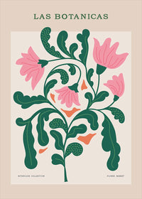Las Botanicas Illustrated Flower Roses Print