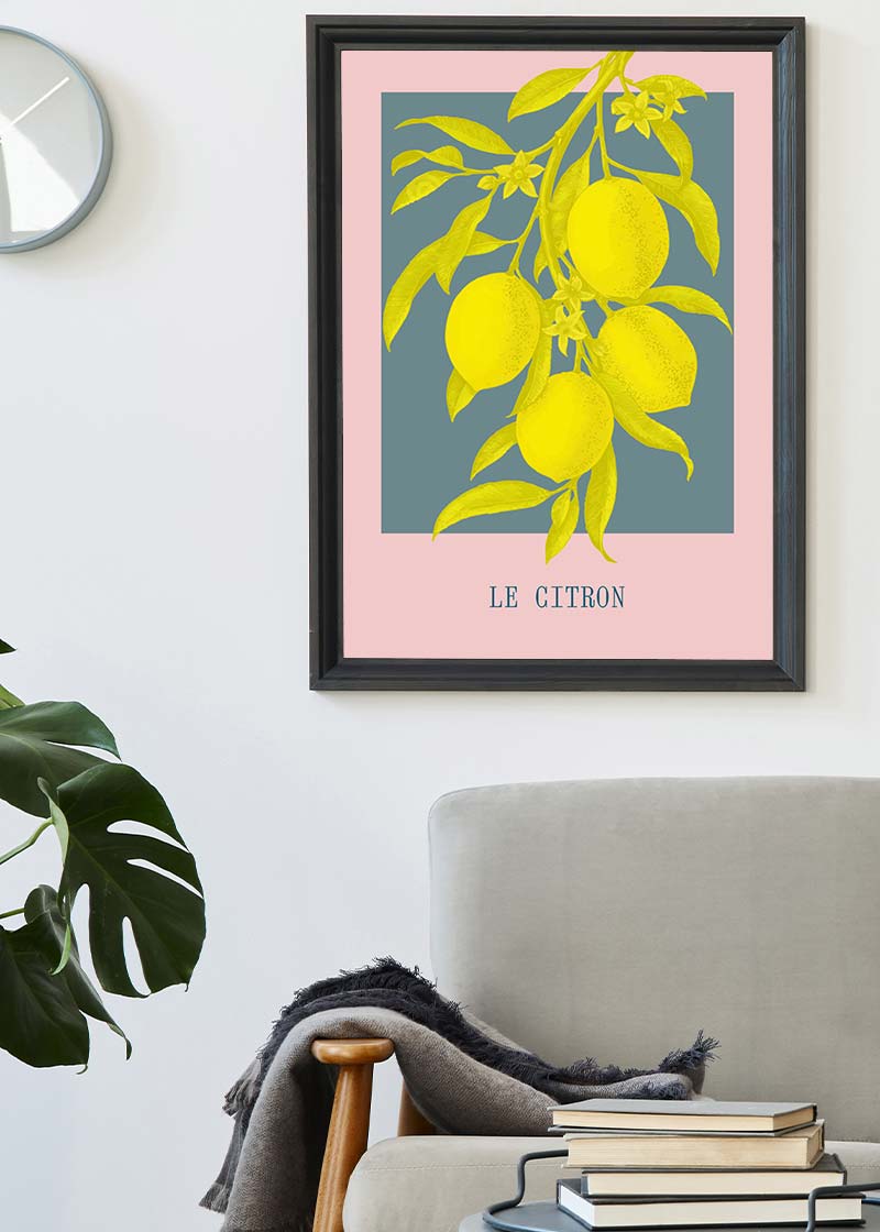 Le Citron Vintage Lemons Print